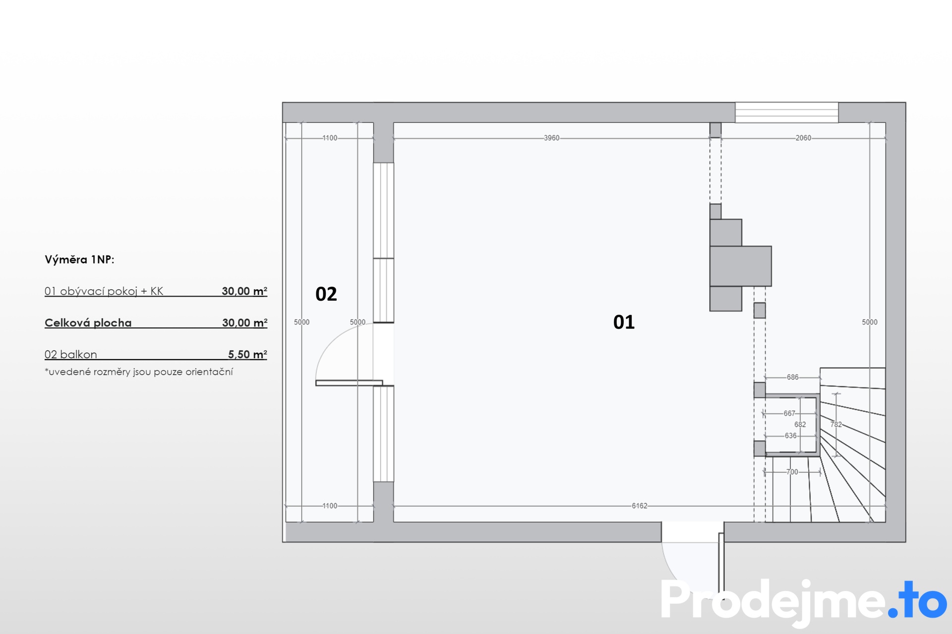 2D půdorys - 1.NP
